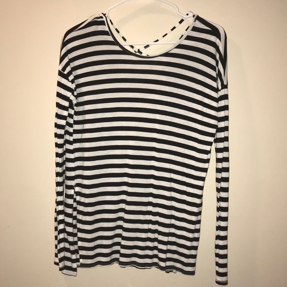 Black and white striped long sleeve